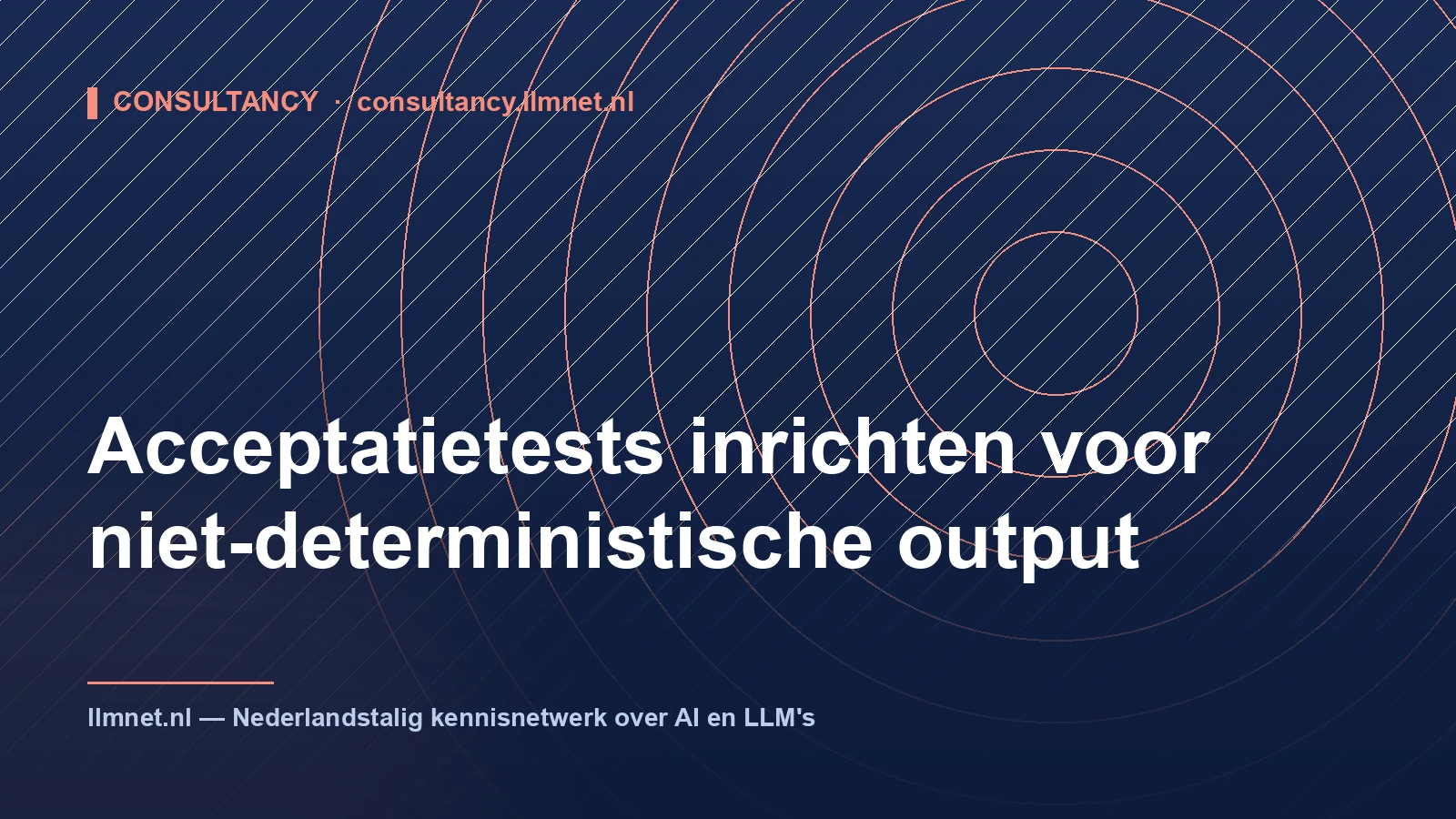 Illustratie: Acceptatietests voor niet-deterministische AI-output
