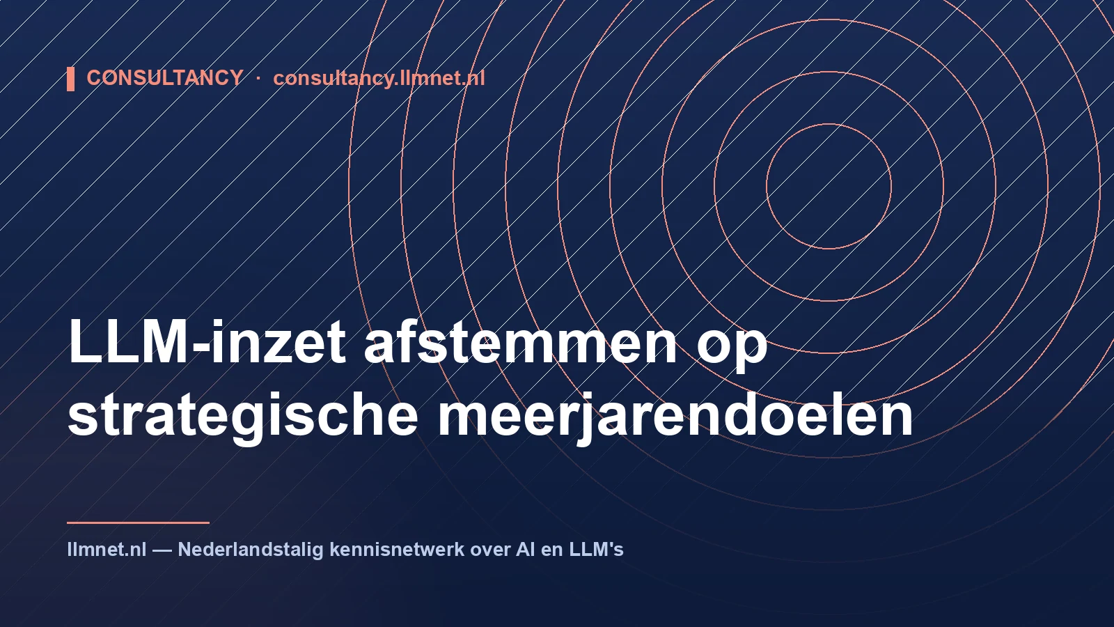 Illustratie: LLM-inzet afstemmen op strategische meerjarendoelen