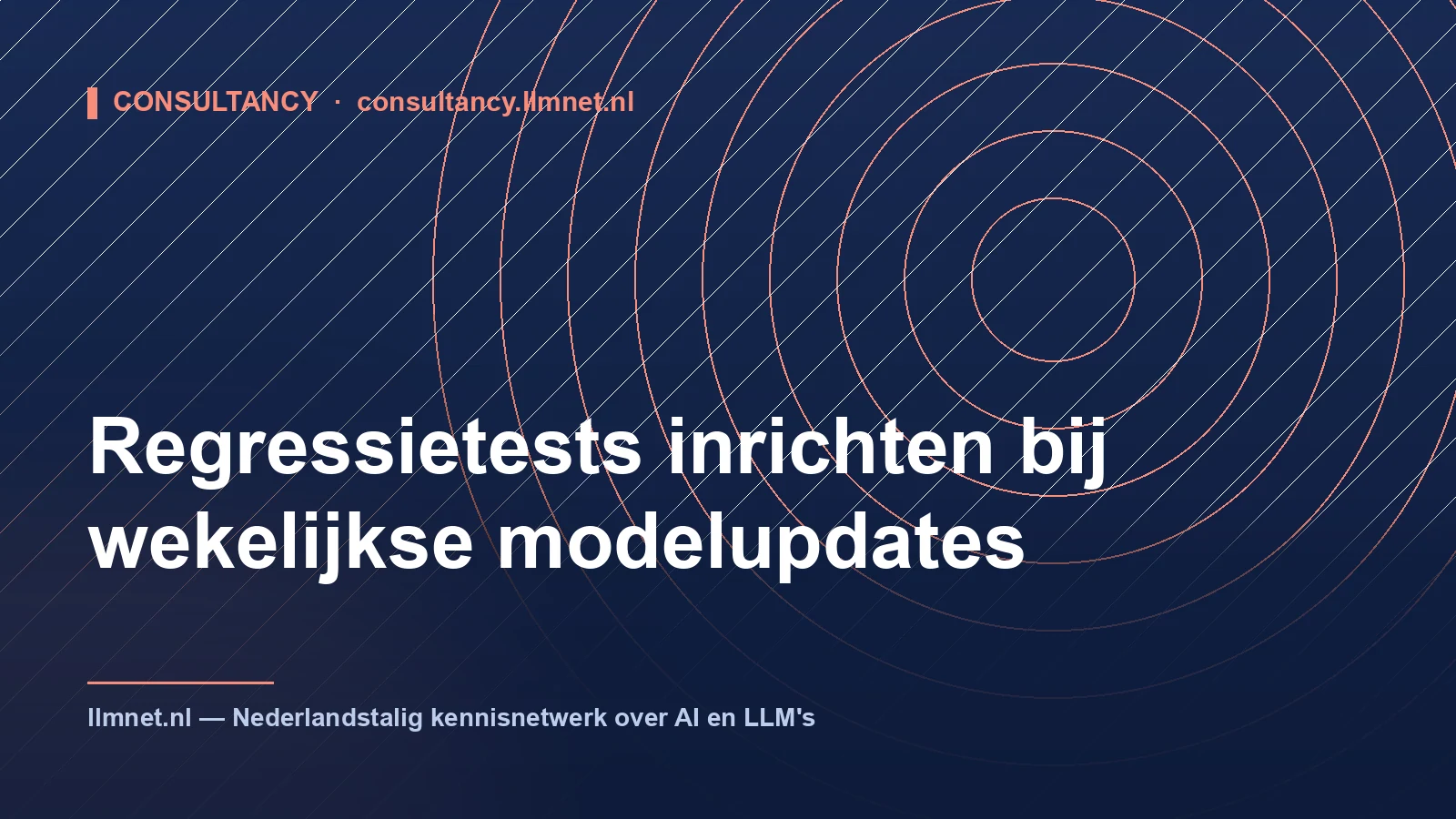 Illustratie: Regressietests bij Modelupdates