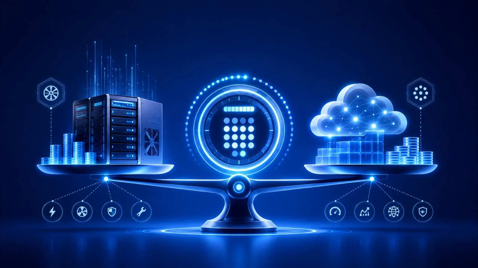 Illustratie: On-Premise vs Cloud LLM TCO Calculator